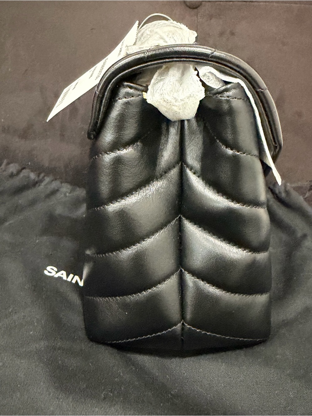 SAINT LAURENT Small Loulou Chain Bag Black with Silver hardware - Picture 7 of 13